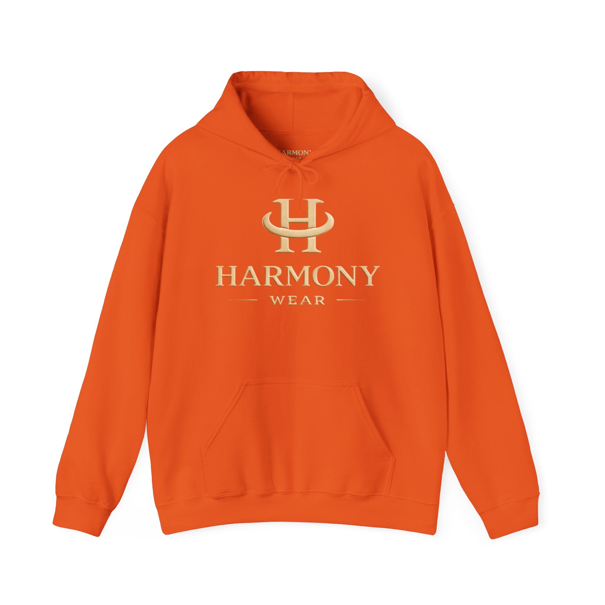Copy of Harmony Script Hoodie — Minimalist White Pullover with Green 'Harmony' Script