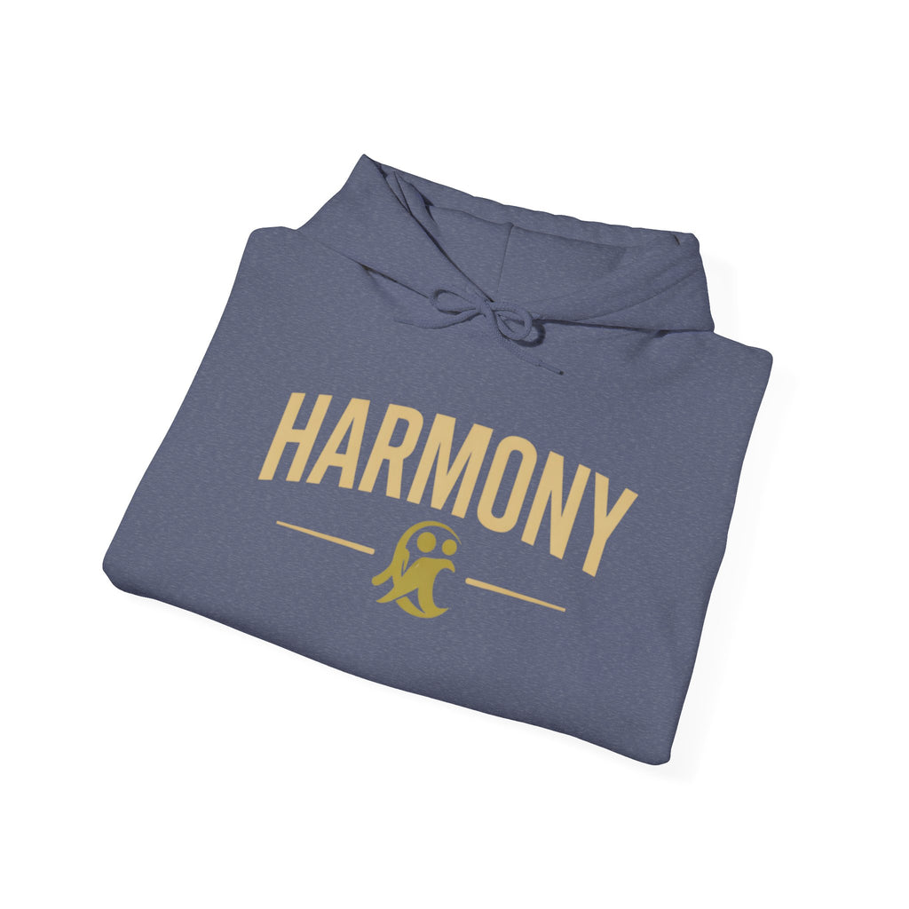 Copy of Harmony Script Hoodie — Minimalist White Pullover with Green 'Harmony' Script