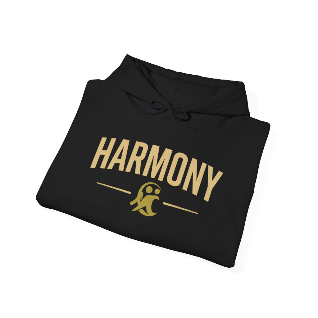 Copy of Harmony Script Hoodie — Minimalist White Pullover with Green 'Harmony' Script