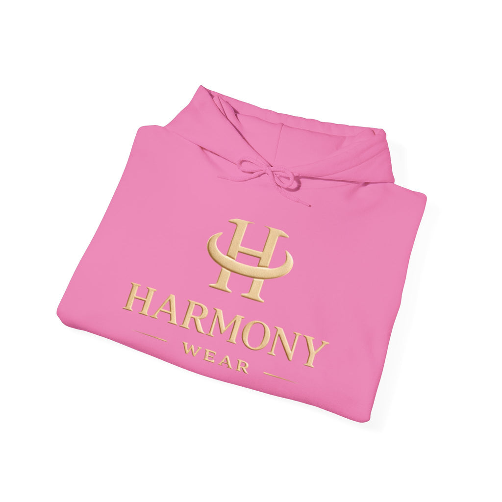 Copy of Harmony Script Hoodie — Minimalist White Pullover with Green 'Harmony' Script