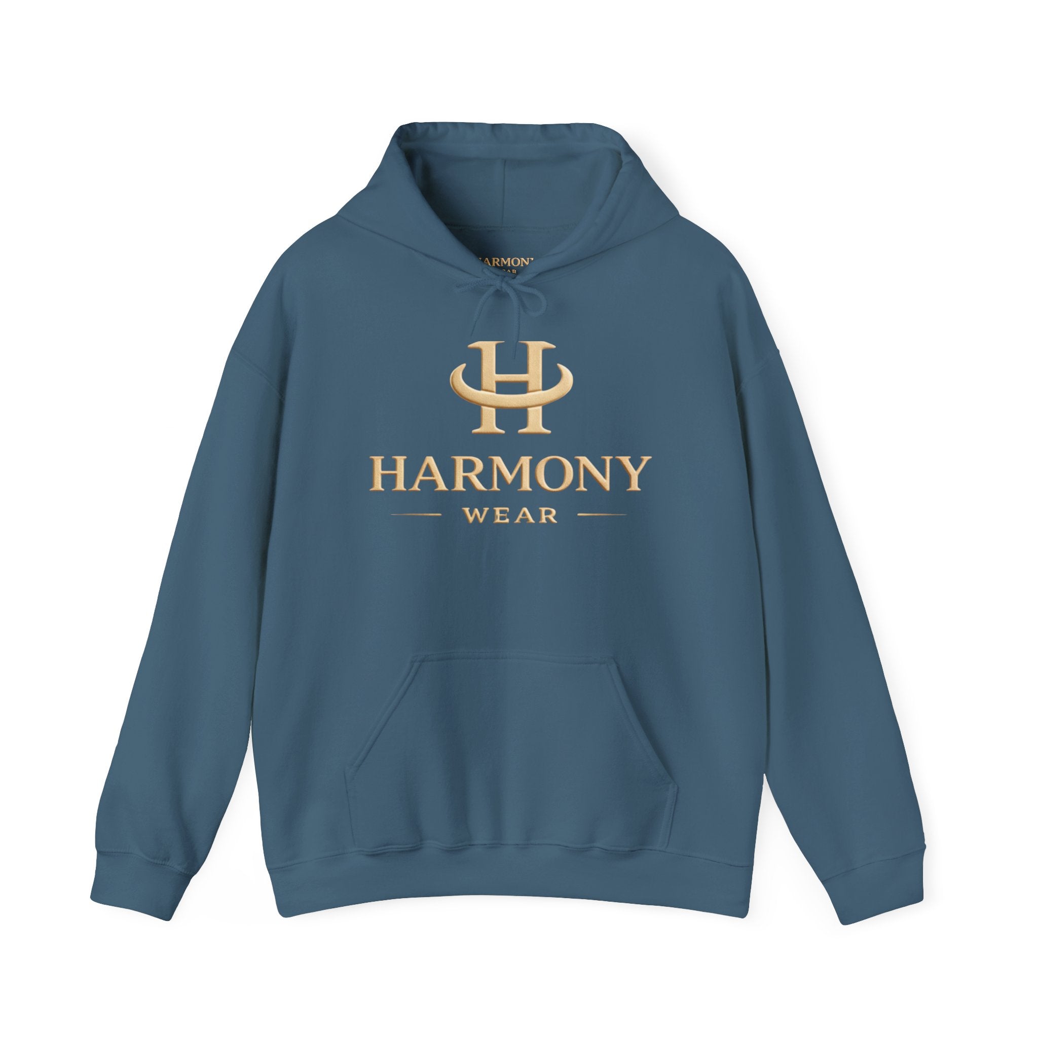 Copy of Harmony Script Hoodie — Minimalist White Pullover with Green 'Harmony' Script