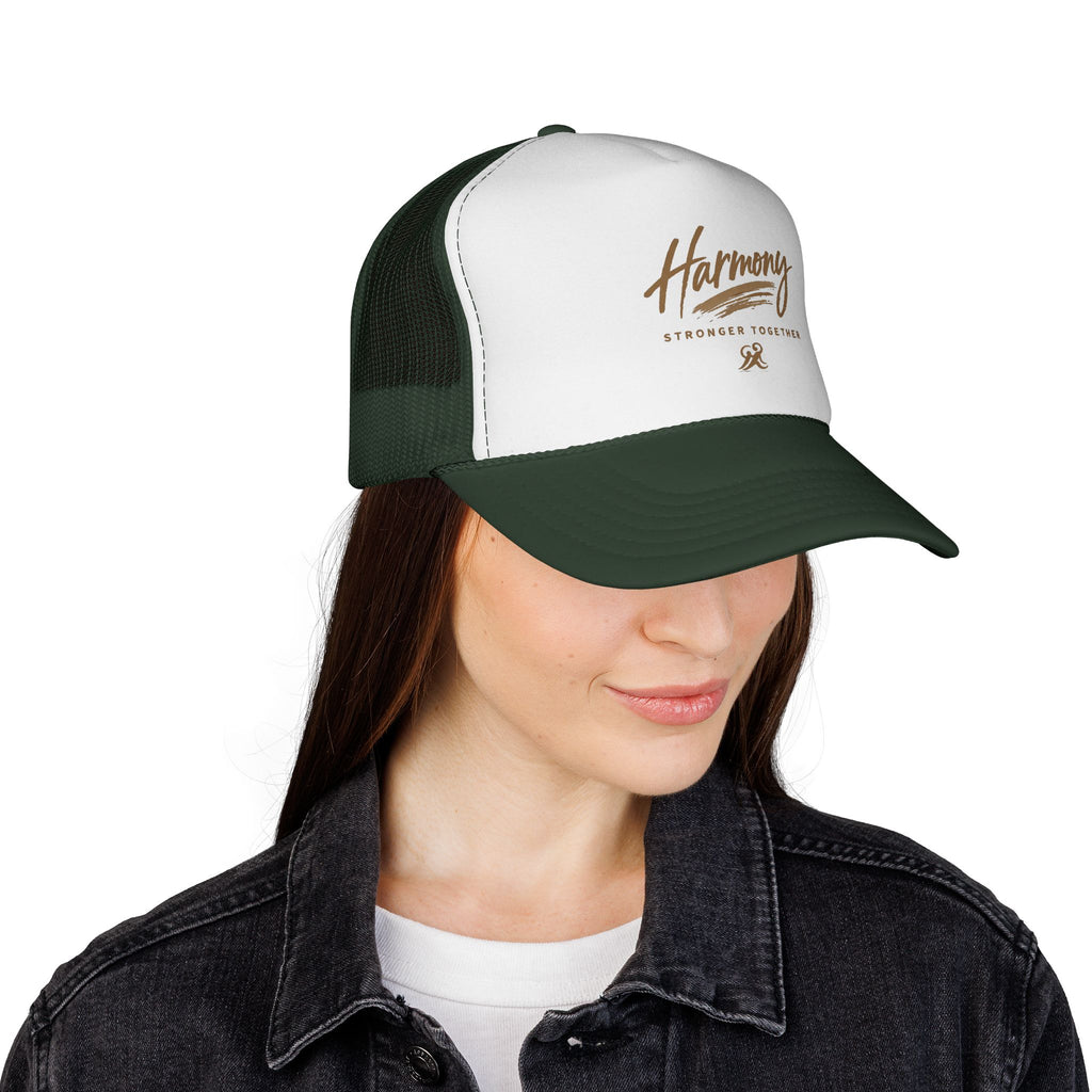 Copy of Harmony Script Trucker Cap — Casual Mesh Hat for Music Lovers & Wellness Enthusiasts