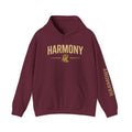Copy of Harmony Script Hoodie — Minimalist White Pullover with Green 'Harmony' Script