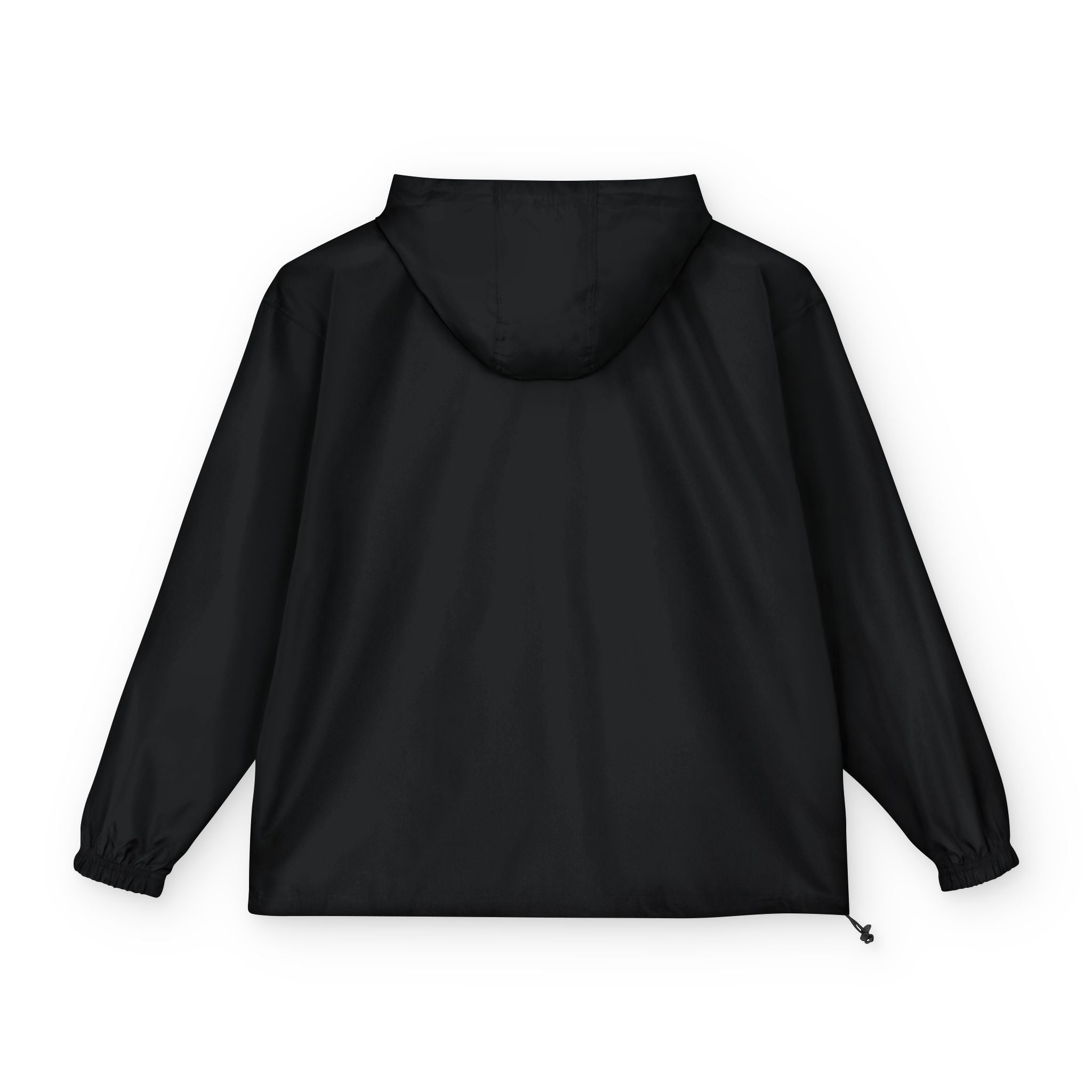 Copy of Packable Anorak Jacket — Black Windbreaker with Green Floral "Aqua" Logo