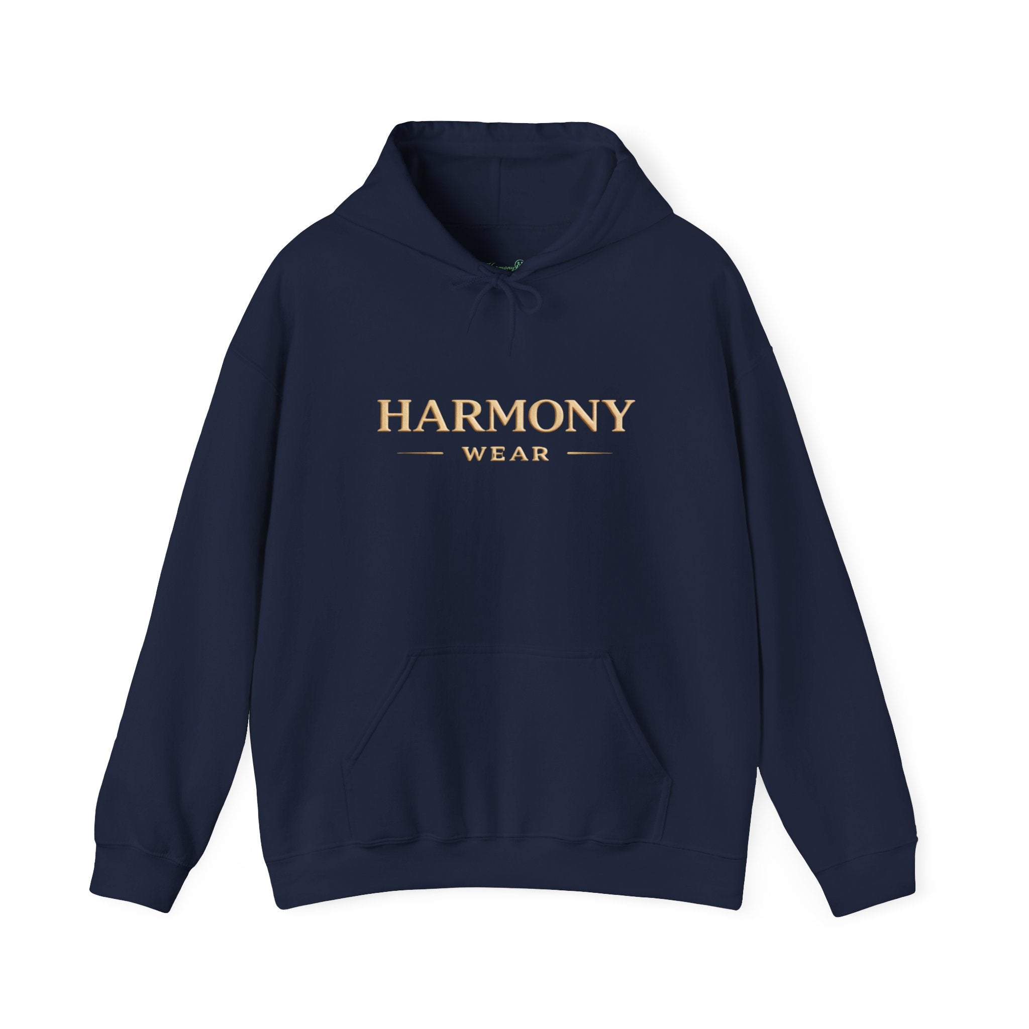 Copy of Harmony Script Hoodie — Minimalist White Pullover with Green 'Harmony' Script