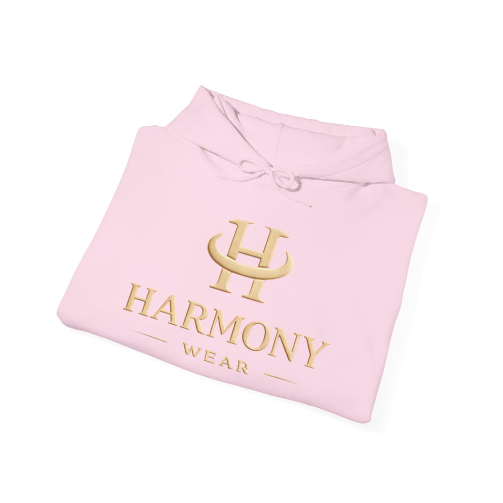 Copy of Harmony Script Hoodie — Minimalist White Pullover with Green 'Harmony' Script