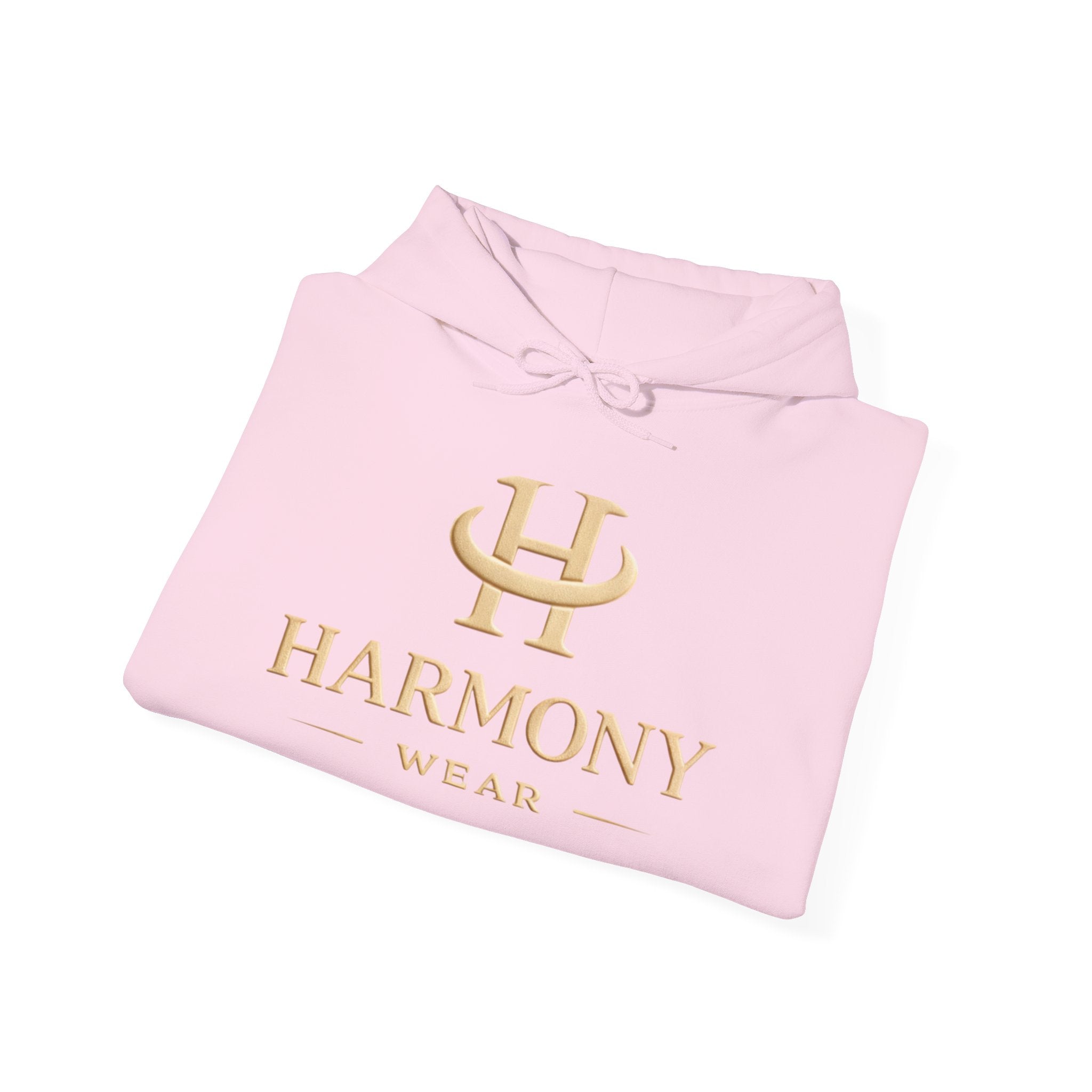 Copy of Harmony Script Hoodie — Minimalist White Pullover with Green 'Harmony' Script