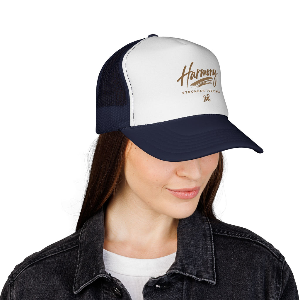 Copy of Harmony Script Trucker Cap — Casual Mesh Hat for Music Lovers & Wellness Enthusiasts