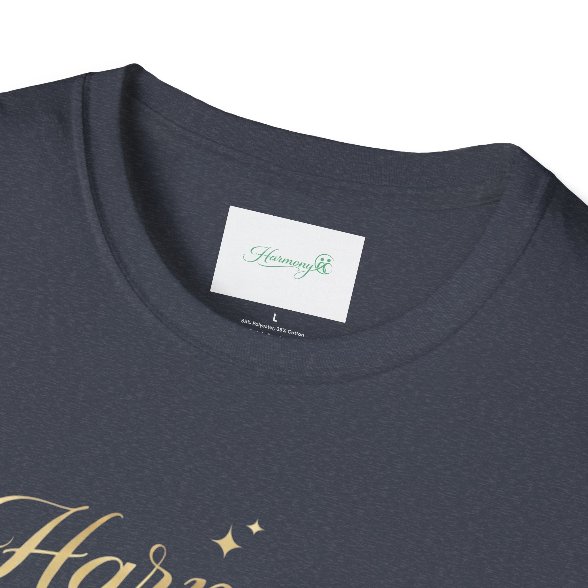Harmony Script T-Shirt — Minimal Botanical Logo Tee