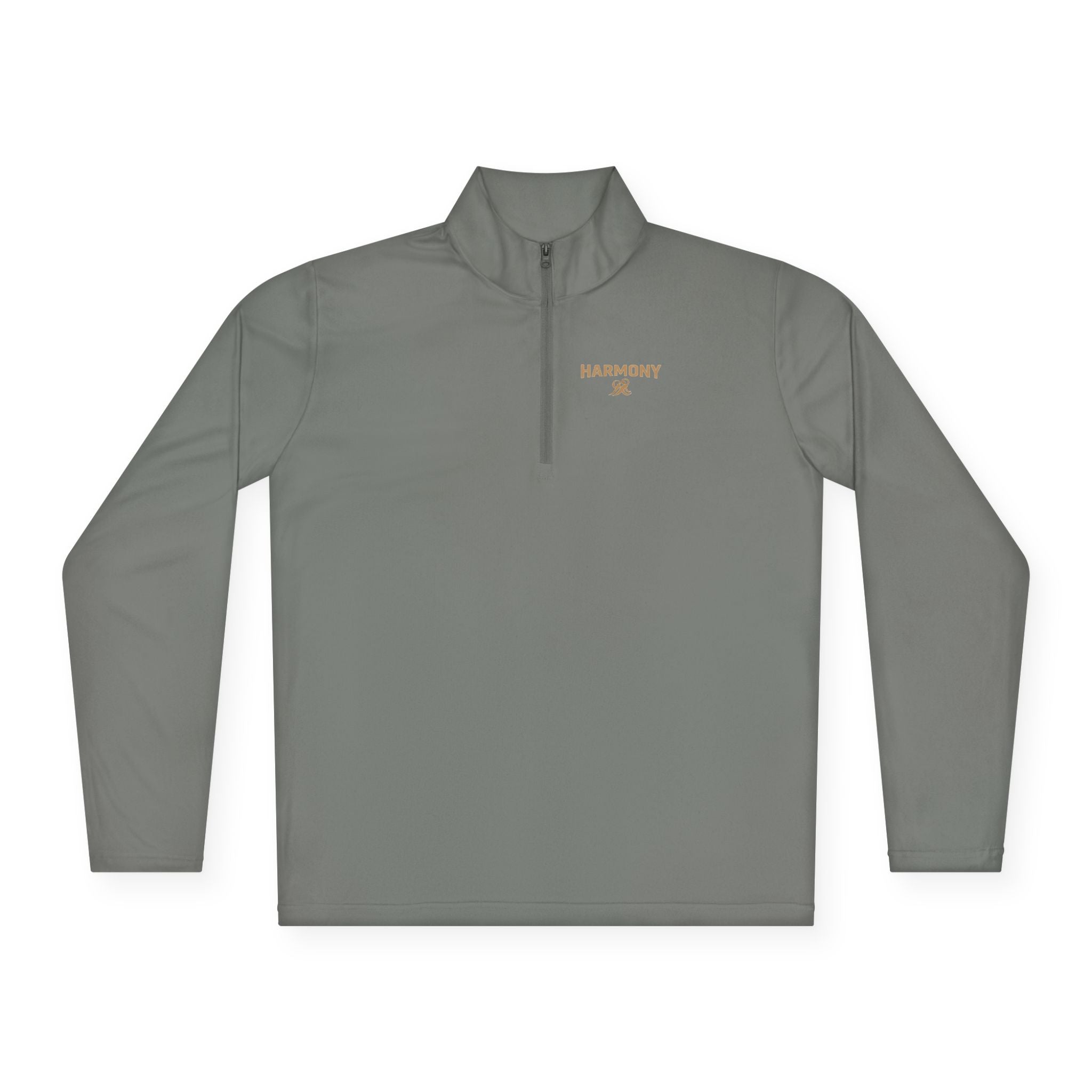 Harmony Quarter-Zip Pullover — "Harmony" Script Pullover with "Stronger Together" Back
