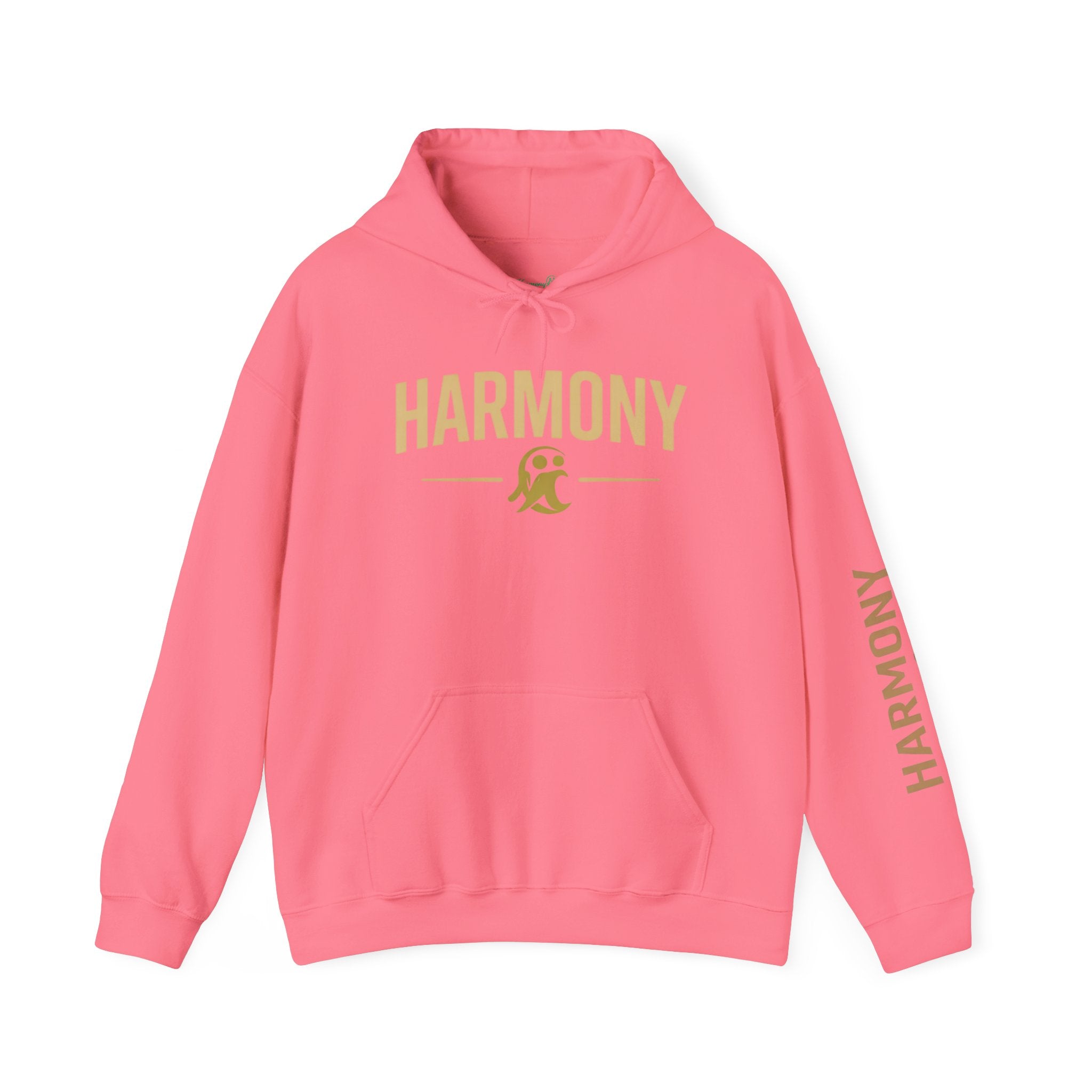 Copy of Harmony Script Hoodie — Minimalist White Pullover with Green 'Harmony' Script