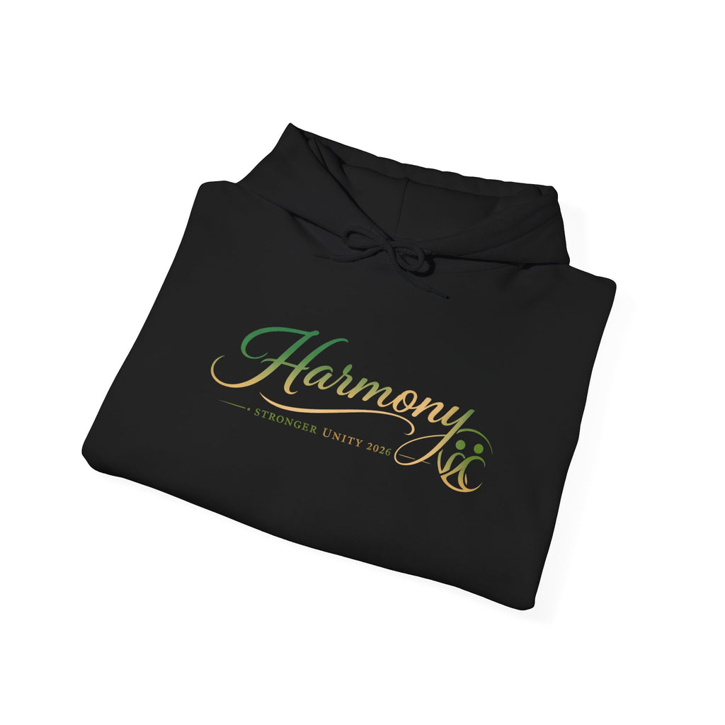 Copy of Harmony Script Hoodie — Minimalist White Pullover with Green 'Harmony' Script