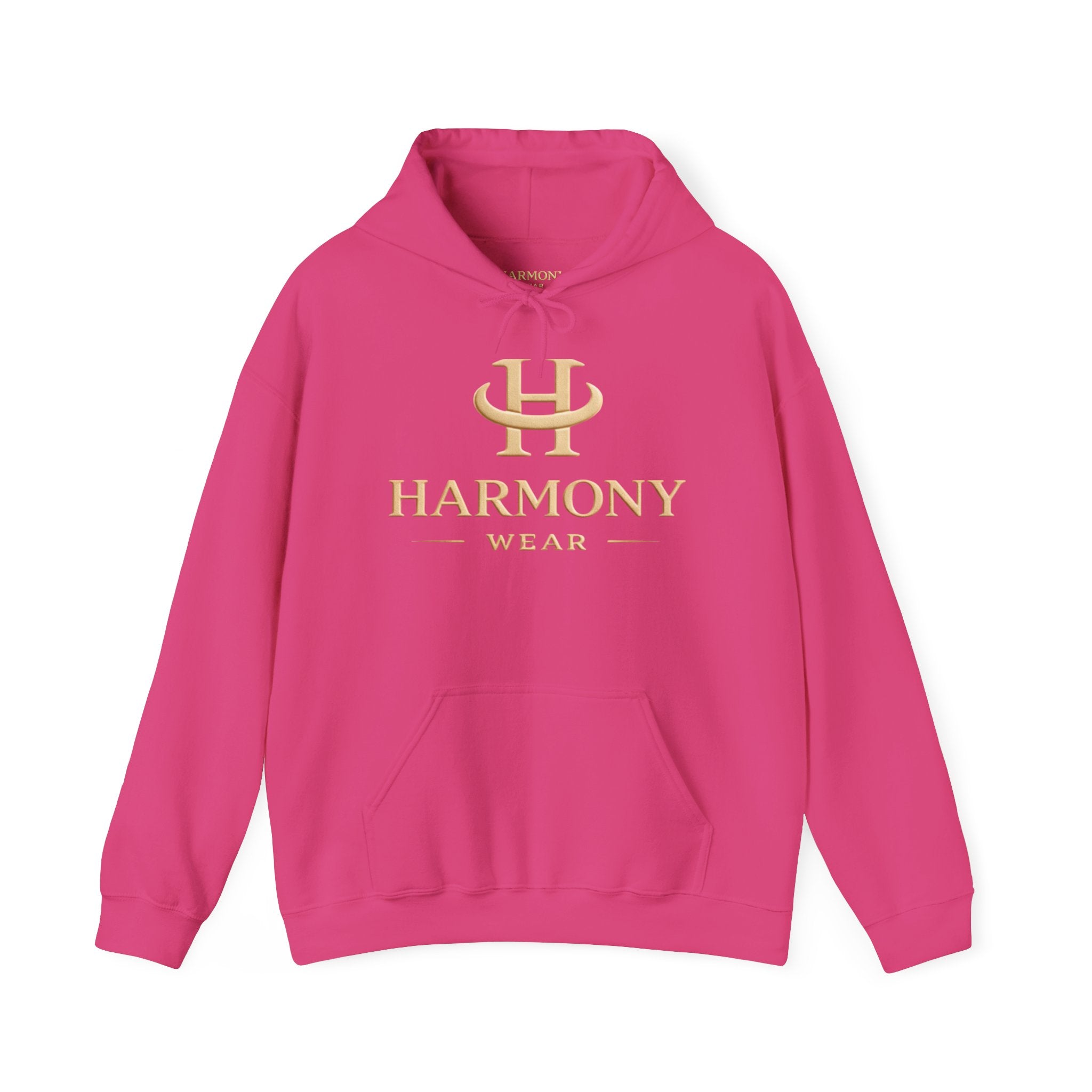 Copy of Harmony Script Hoodie — Minimalist White Pullover with Green 'Harmony' Script