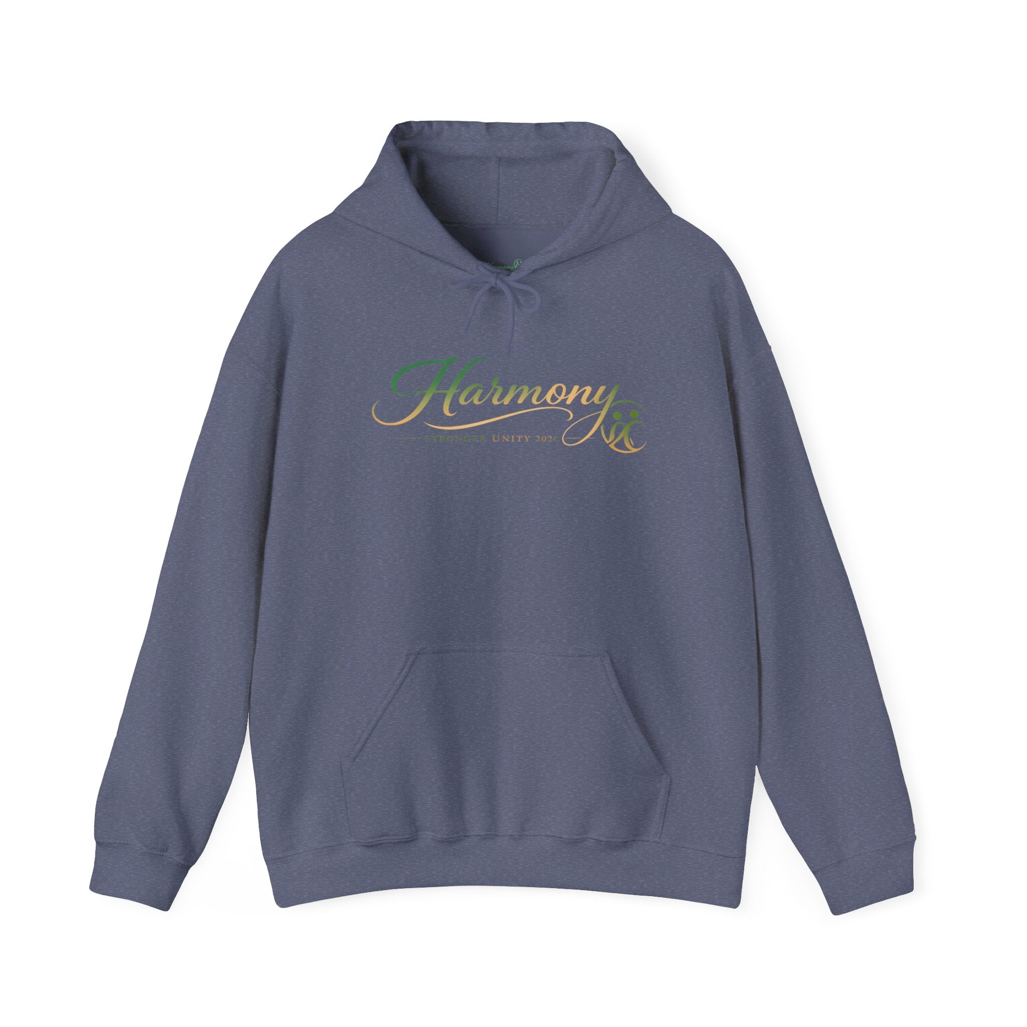 Copy of Harmony Script Hoodie — Minimalist White Pullover with Green 'Harmony' Script