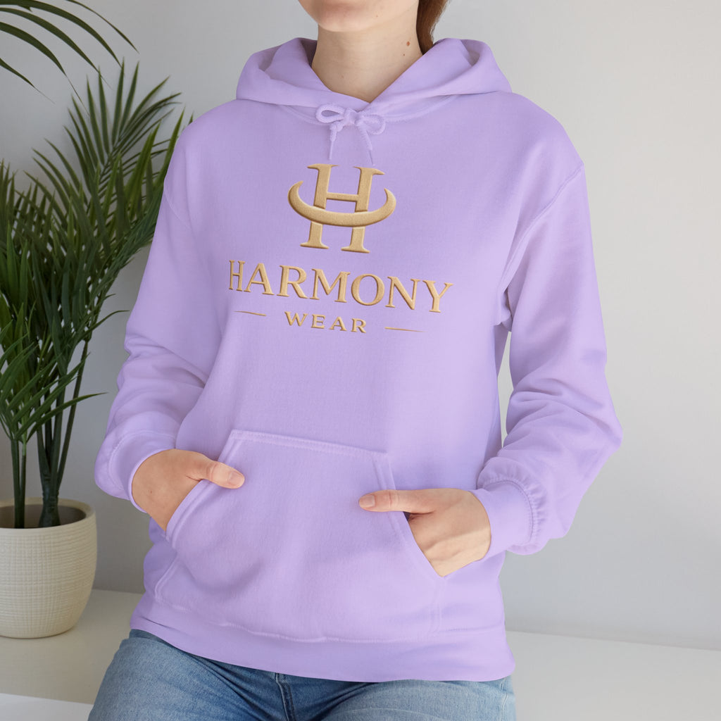 Copy of Harmony Script Hoodie — Minimalist White Pullover with Green 'Harmony' Script