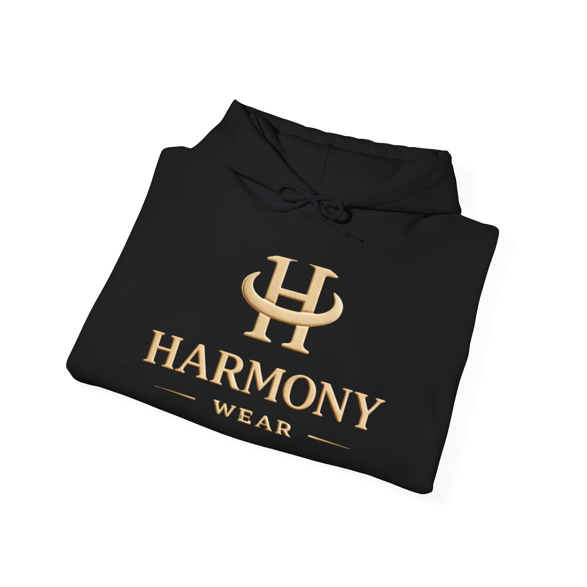 Copy of Harmony Script Hoodie — Minimalist White Pullover with Green 'Harmony' Script