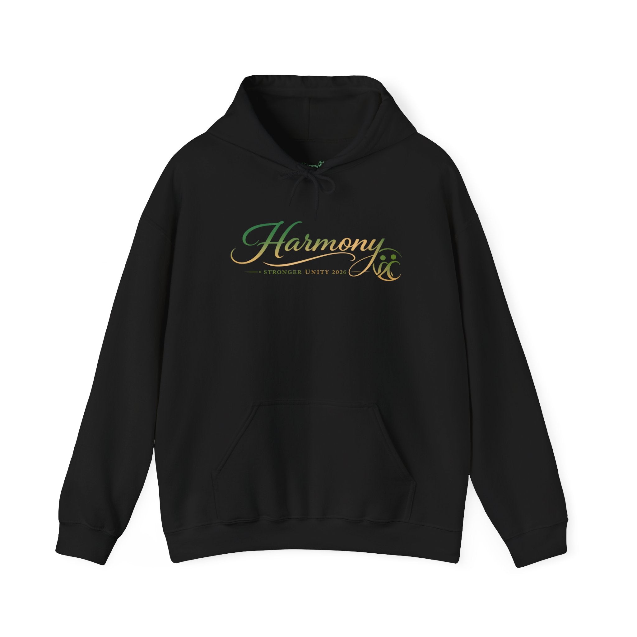 Copy of Harmony Script Hoodie — Minimalist White Pullover with Green 'Harmony' Script