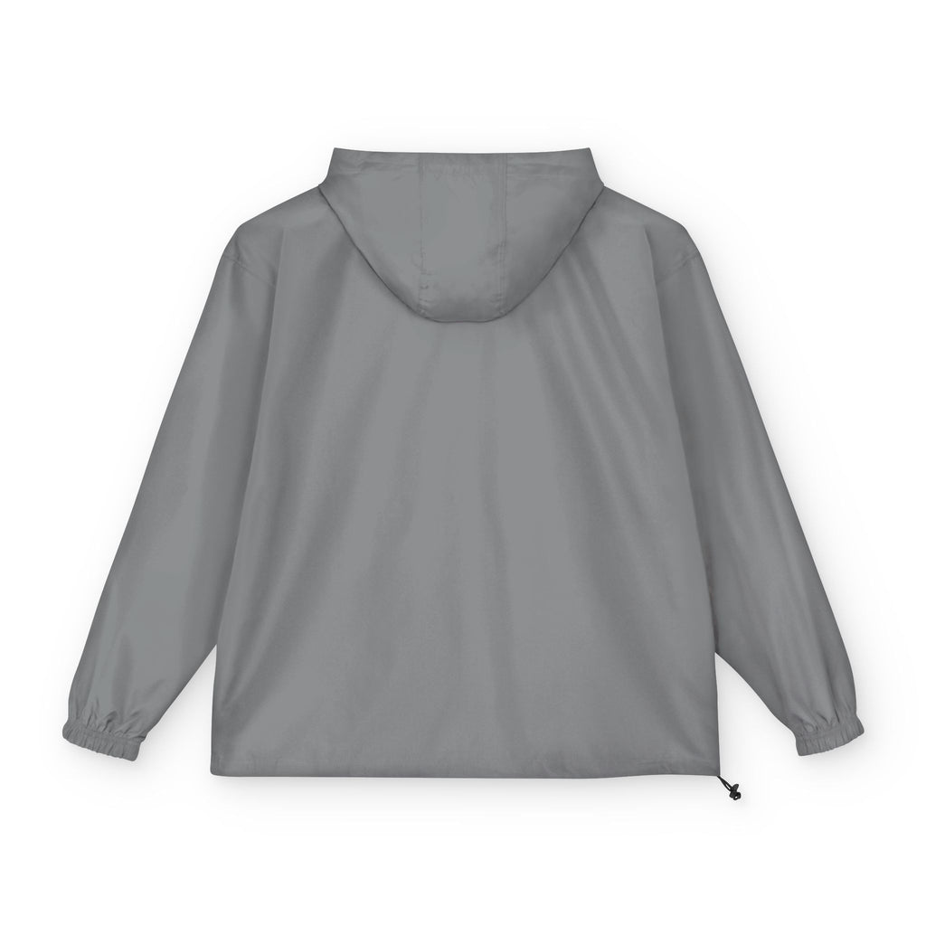 Copy of Packable Anorak Jacket — Black Windbreaker with Green Floral "Aqua" Logo