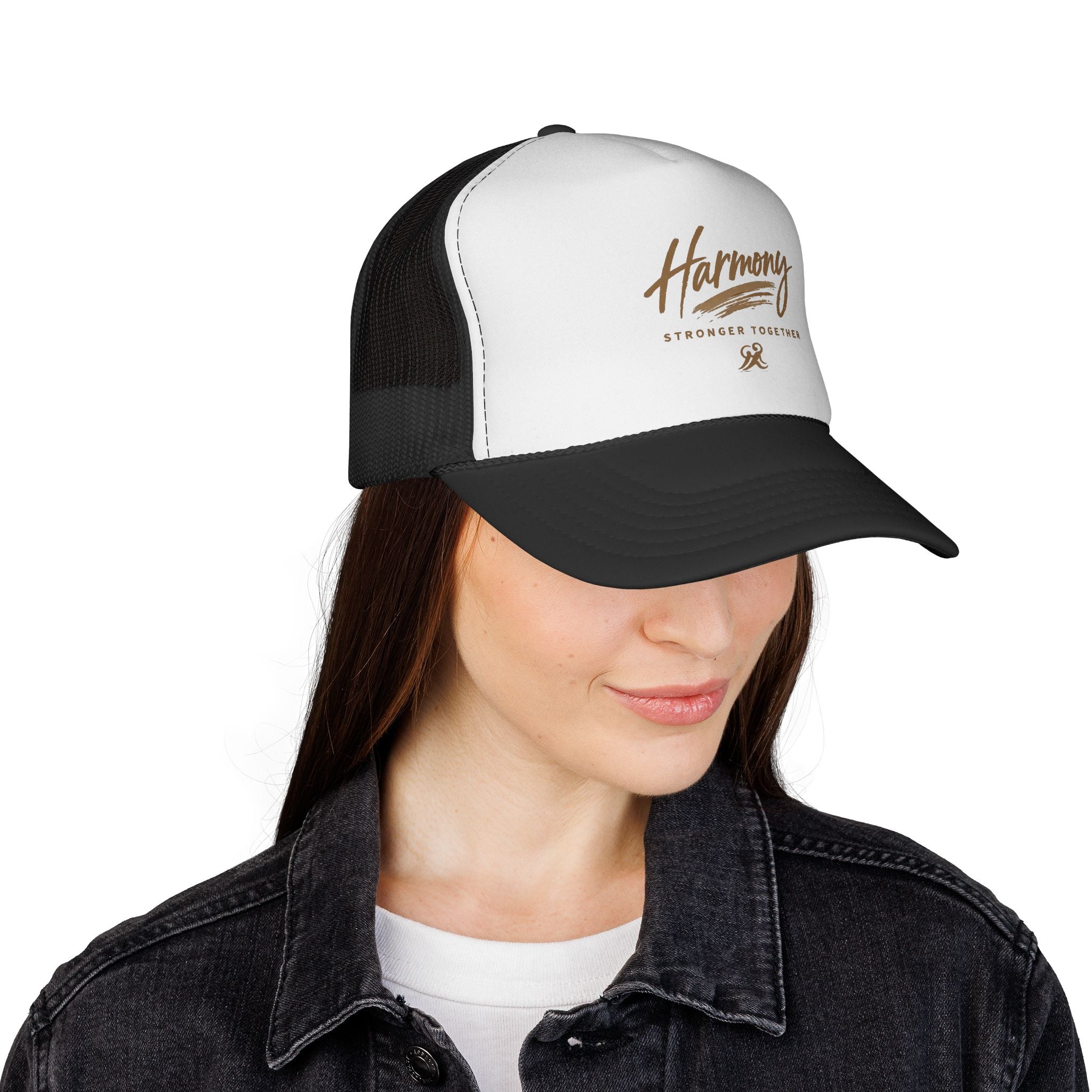 Copy of Harmony Script Trucker Cap — Casual Mesh Hat for Music Lovers & Wellness Enthusiasts