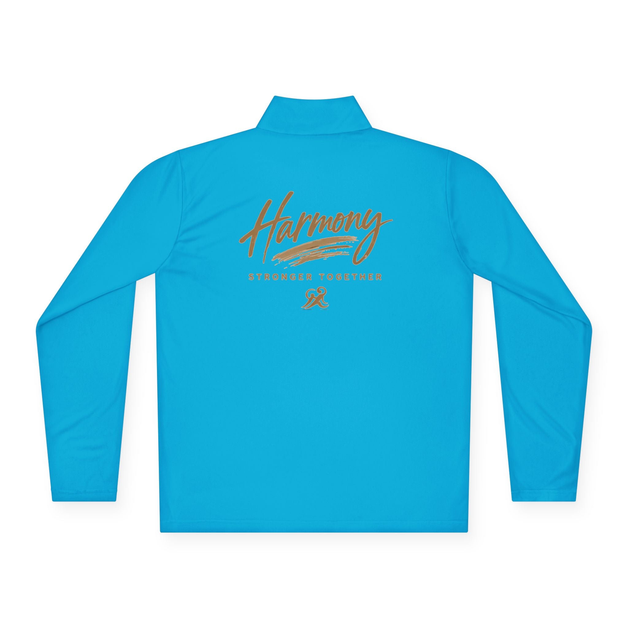 Harmony Quarter-Zip Pullover — "Harmony" Script Pullover with "Stronger Together" Back