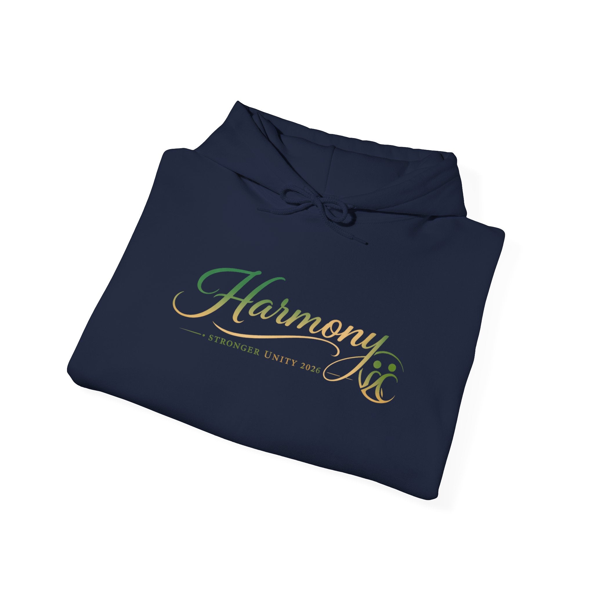 Copy of Harmony Script Hoodie — Minimalist White Pullover with Green 'Harmony' Script