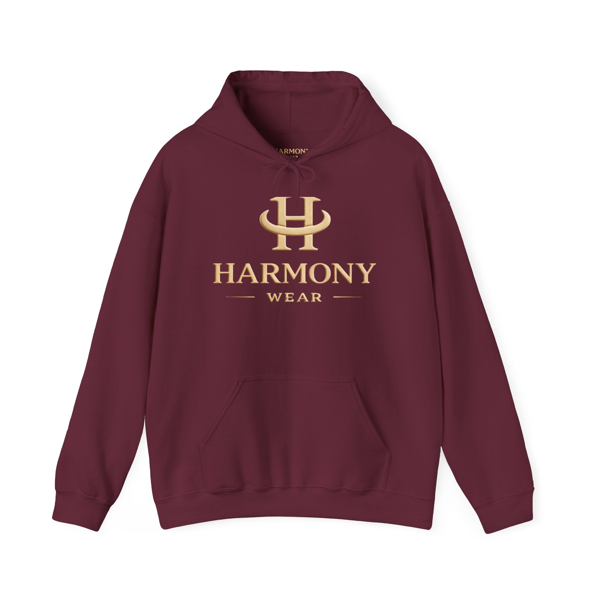 Copy of Harmony Script Hoodie — Minimalist White Pullover with Green 'Harmony' Script