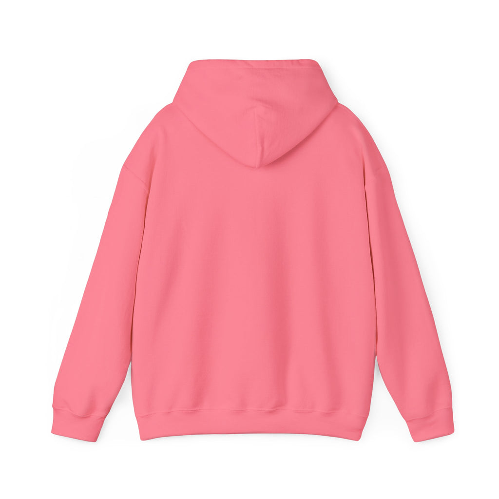 Harmony Script Hoodie — Minimalist White Pullover with Green 'Harmony' Script