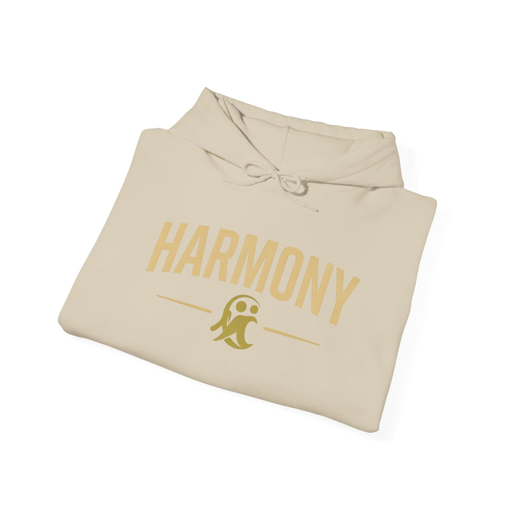 Copy of Harmony Script Hoodie — Minimalist White Pullover with Green 'Harmony' Script