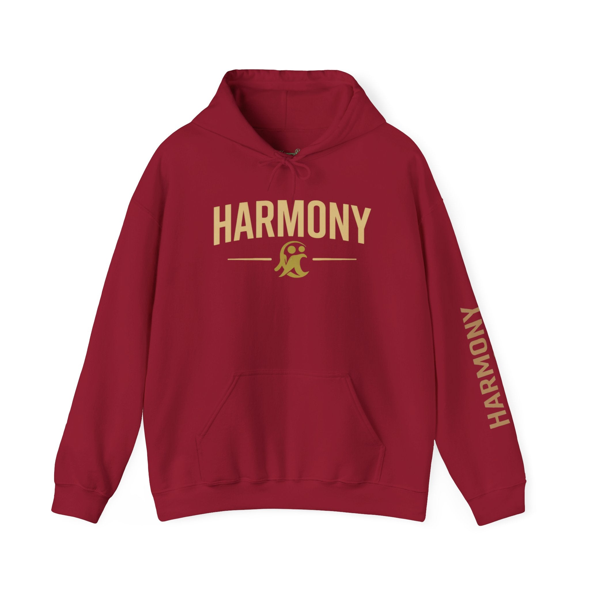 Copy of Harmony Script Hoodie — Minimalist White Pullover with Green 'Harmony' Script