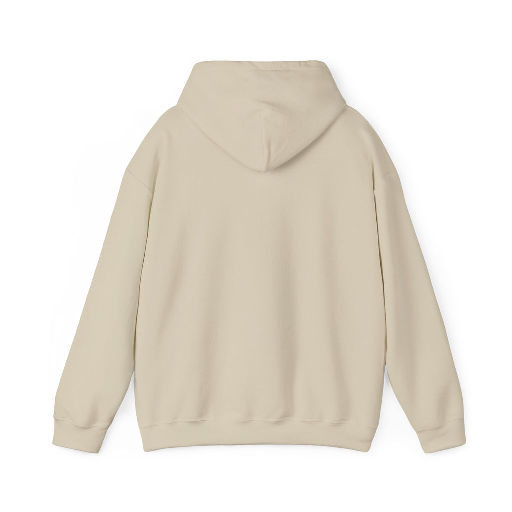 Harmony Script Hoodie — Minimalist White Pullover with Green 'Harmony' Script