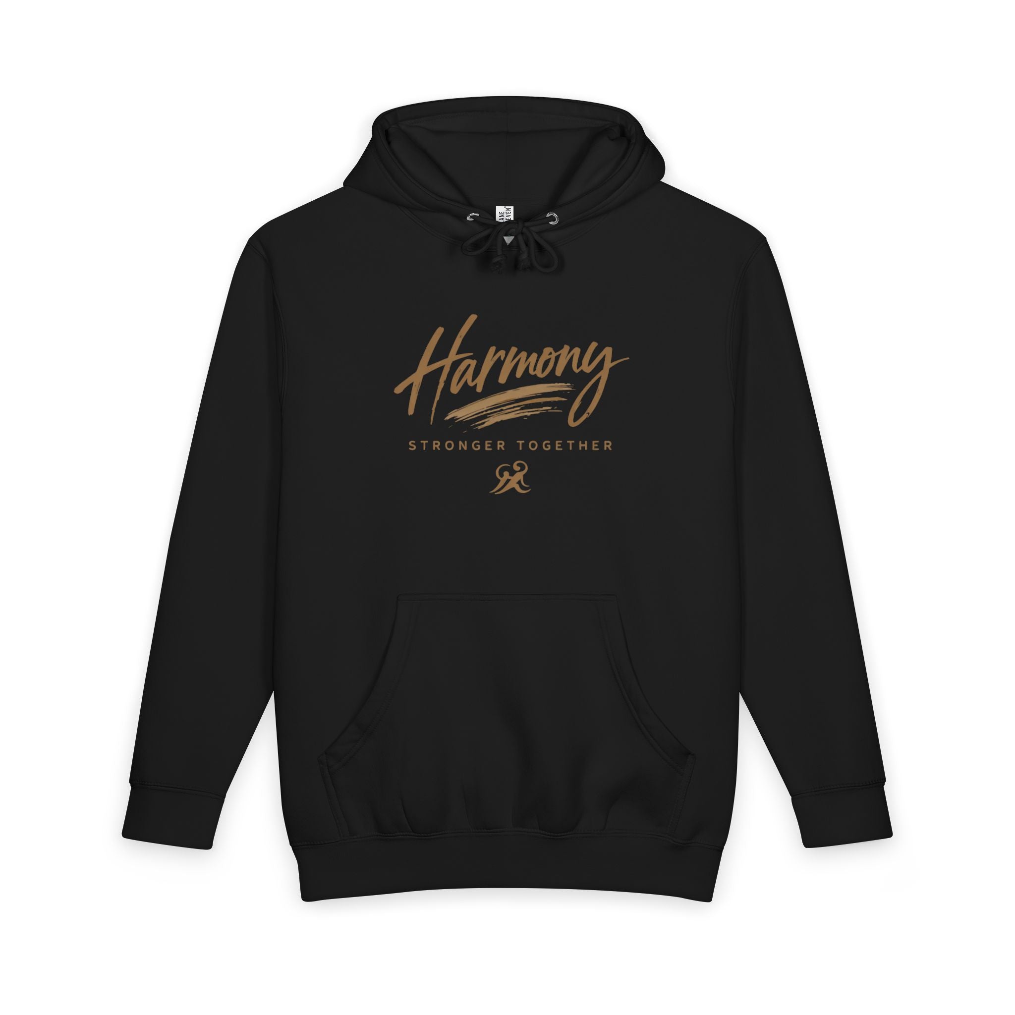 Harmony Pullover Hoodie — "Harmony: Stronger Together" Script Graphic